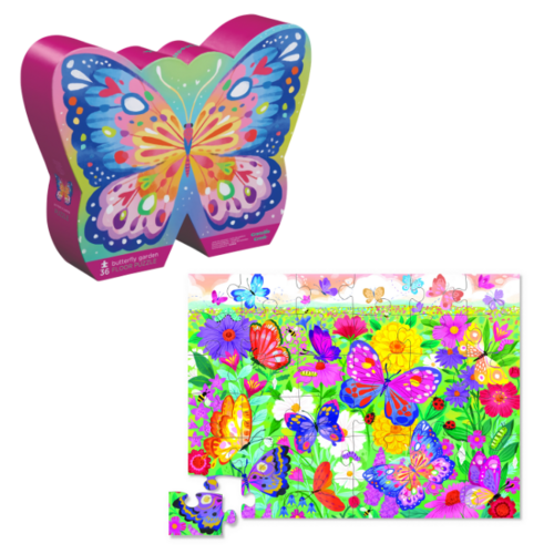 Crocodile Creek Foil Vloerpuzzel - Vlindertuin 36st. (+3)