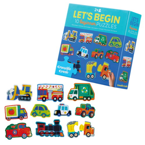 Crocodile Creek Duo Puzzel - Let's Begin 'Voertuigen' (+2)