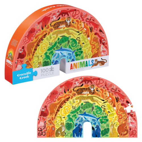 Crocodile Creek Puzzel - Dierenregenboog 100st.