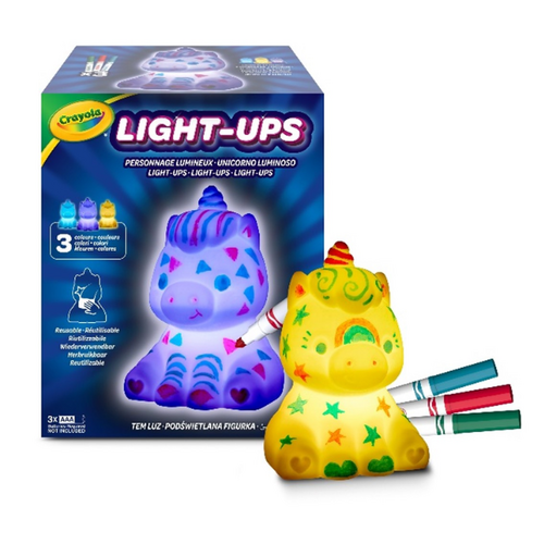 crayola Light-Ups - Afwasbaar Nachtlampje om in te kleuren 'Eenhoorn'
