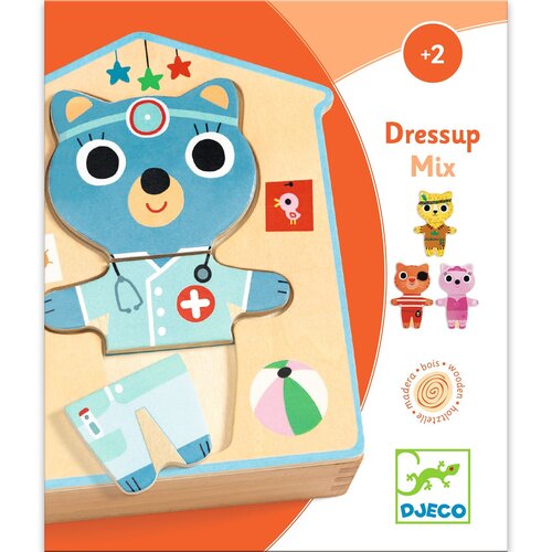 Djeco Houten Puzzel - Verkleedmix (+2)