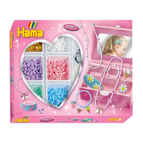 hama Strijkkralenset "Sieraden Maken Roze", 2400st.