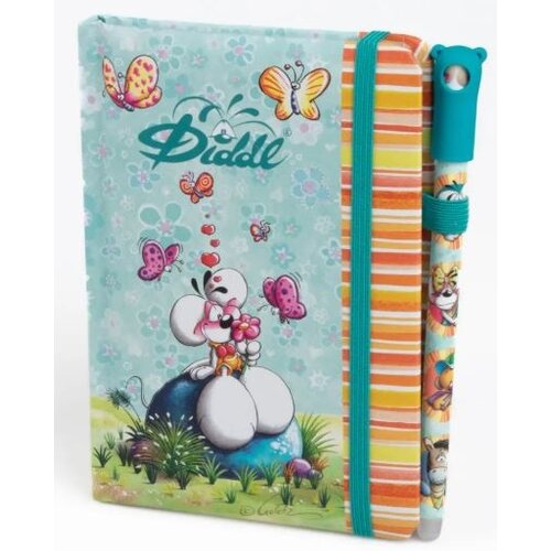 Diddl DIDDL Notitieboekje A6 met pen (diverse kleuren: blauw en roze)