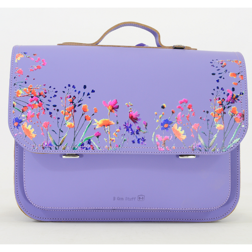 own stuff Boekentas lagere school met 2 magneetsloten - Wildflower Lila