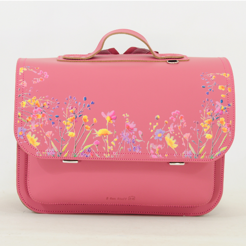 own stuff Boekentas lagere school met 2 magneetsloten - Wildflower Antiek Pink