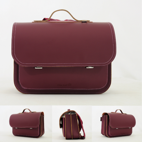own stuff Boekentas lagere school met 2 magneetsloten - Bi-Color Aubergine-Plum
