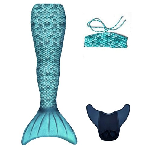 3-delige Zeemeerminstaart Set Turquoise - M | 14 jaar