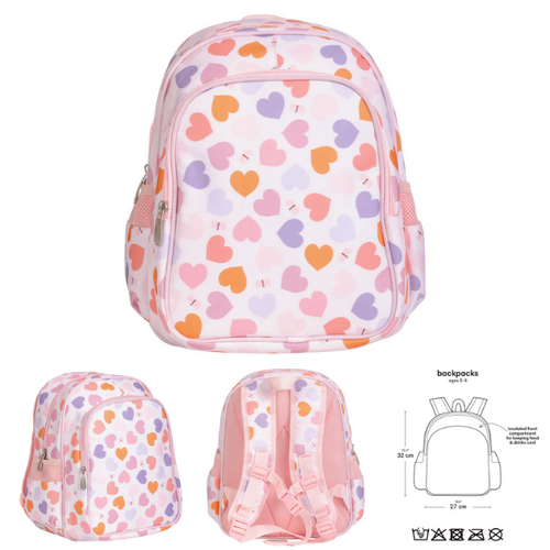a little lovely company Backpack - Hearts