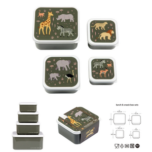 a little lovely company Lunch & Snack Box Set - Savanna a little lovely company Lunch & Snack Box Set - Savanna