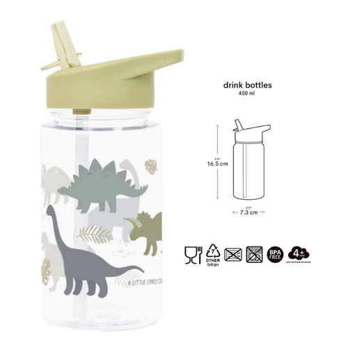 a little lovely company Drinking Bottle - Dinosaurs (450ml)