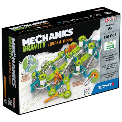 Geomag Geomag Mechanics Gravity Recycled Loops & Turns 130 pcs