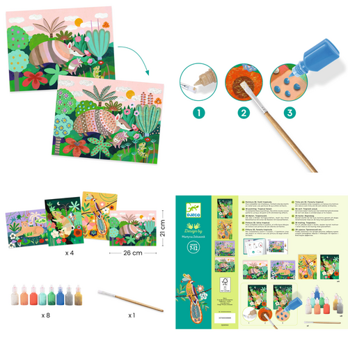 Djeco Knutseldoos - 3D verven 'Regenwoud' (7-12j)
