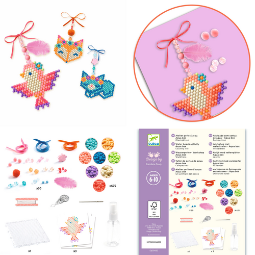 Djeco Artistic Aqua - Sleutelhangers 'Velddieren'