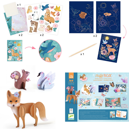 Djeco Knutseldoos - 6 activiteiten 'Fluffy box' Djeco Knutseldoos - 6 activiteiten 'Fluffy box'
