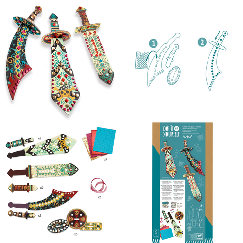 Djeco DIY - Mozaïek 'Piratensabels versieren' (+5j) Djeco DIY - Mozaïek 'Piratensabels versieren' (+5j)
