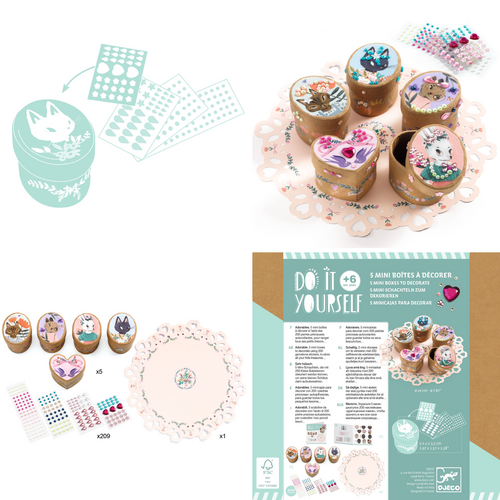 Djeco DIY - Mini doosjes 'schattig' (+6j)