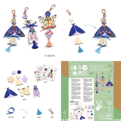 Djeco DIY - Sleutelhangers maken 'Vlinders' (+7j) Djeco DIY - Sleutelhangers maken 'Vlinders' (+7j)