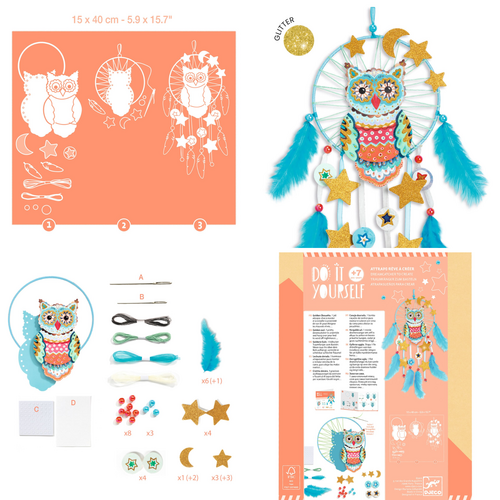 Djeco DIY - Dromenvanger 'uil' (+7j) Djeco DIY - Dromenvanger 'uil' (+7j)
