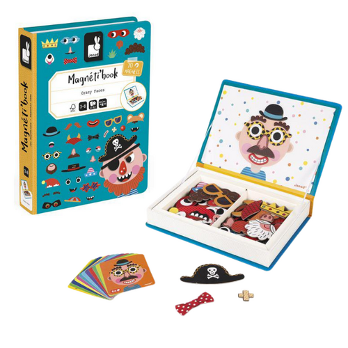 Janod Magneti'book - Crazy Faces Jongens Janod Magneti'book - Crazy Faces Jongens