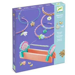 Djeco Knutseldoos - Armbandjes maken "Macramé Blauw"