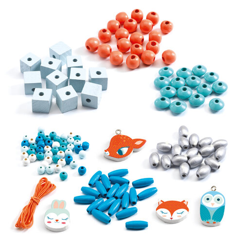 Djeco Knutseldoos - Houten kralen 'Kleine dieren' (4-8j) Djeco Knutseldoos - Houten kralen 'Kleine dieren' (4-8j)