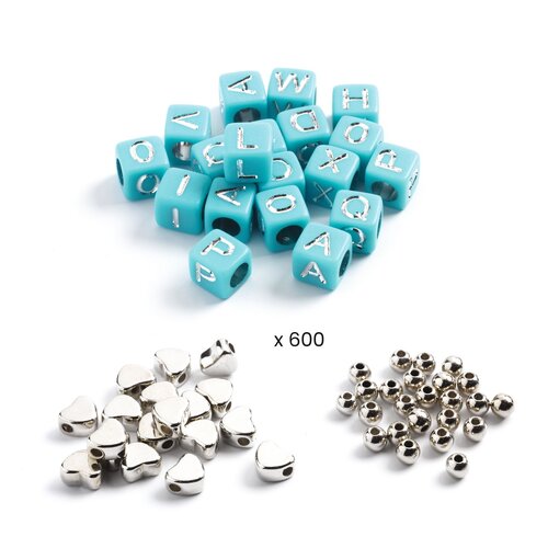 Djeco Knutseldoos - Alfabet Kralen 'Zilver' (6-10j) Djeco Knutseldoos - Alfabet Kralen 'Zilver' (6-10j)
