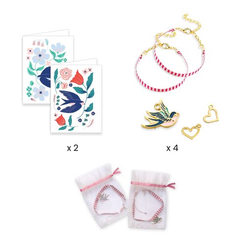 Djeco You&Me - Armbandjes maken 'Vogels' (+6j) Djeco You&Me - Armbandjes maken 'Vogels' (+6j)