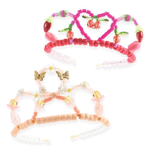 Djeco Knutseldoos - Acrylkralen Duo Tiara's "Roze" (6-10j)