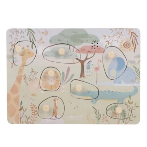 Little Dutch Geluidenpuzzel - Safari Friends