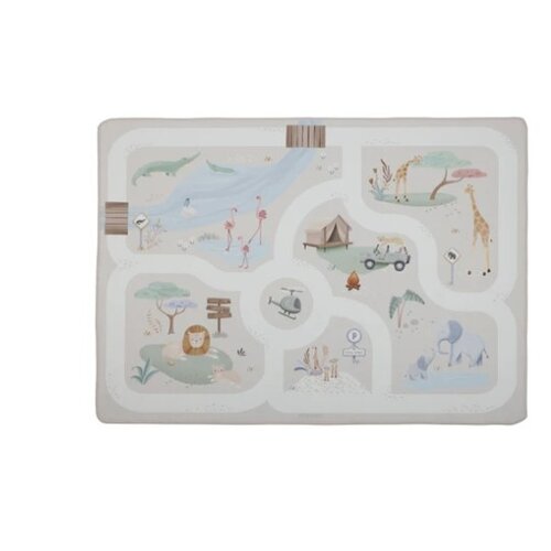 Little Dutch Auto speelkleed - Safari Friends - Beige