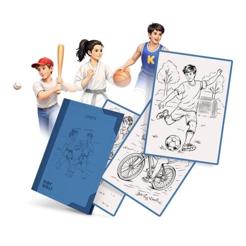 Kidywolf REFILL KIDYDRAW-PAD "Sports" (+8) Kidywolf REFILL KIDYDRAW-PAD "Sports" (+8)
