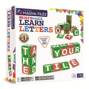 Magna-Tiles MAGNA-TILES® microMAGS Learn Letters 56-Piece Set