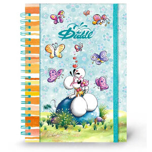 Diddl DIDDL Spiraal notitieboekje a5 met elastische band (divers: roze en blauw)