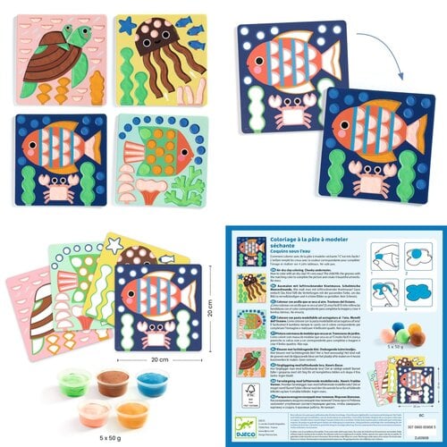 Djeco Knutseldoos - Plasticine 'Onderwaterwereld' (3-6)