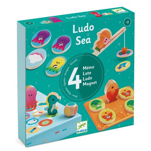 Djeco Spel - 4 Spellen 'Ludo Sea'