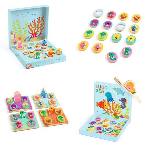 Djeco Spel - 4 Spellen 'Ludo Sea'