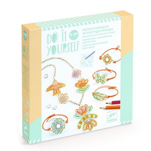 Djeco DIY - Krimpfolie Juwelen 'Veer & Lotus' (8-99)