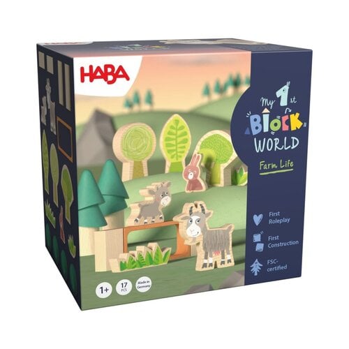 Haba My 1st Block World - Bos & weide