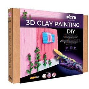 okto 3D Schilderen met klei - Ramen "Roze Ochtend"