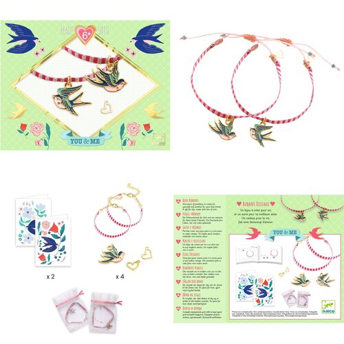 Djeco You&Me - Armbandjes maken 'Vogels' (+6j) Djeco You&Me - Armbandjes maken 'Vogels' (+6j)