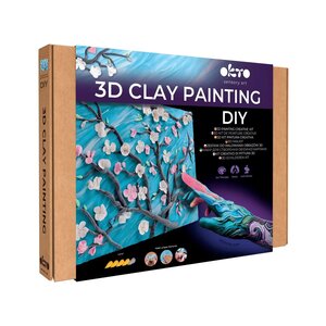 okto 3D Schilderen met klei - Meesterwerk "Amandelbloesem, Vincent Van Gogh"