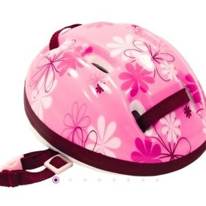 Götz fiets- en klimhelm "Pink with flowers"