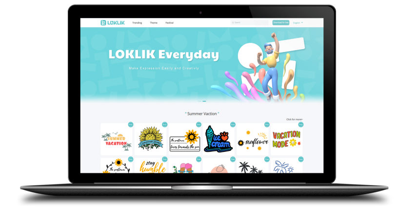A laptop open with the LOKLiK workshop website open in full screen.