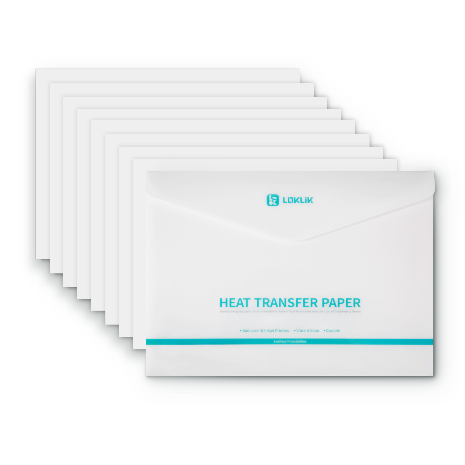 Heat Transfer paper sheets 8 pcs Light LOKLiK Europe