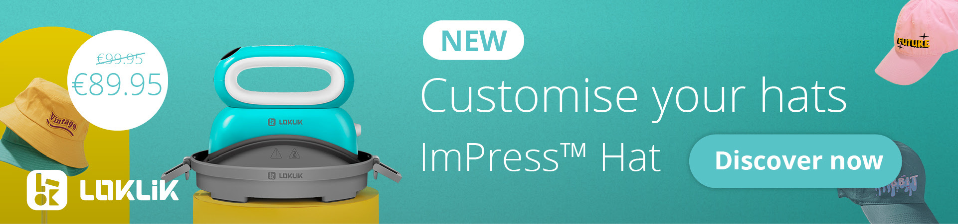 Discover the new LOKLiK ImPress™ Hat at the launch price of €89.95 instead of €99.95. Available now.