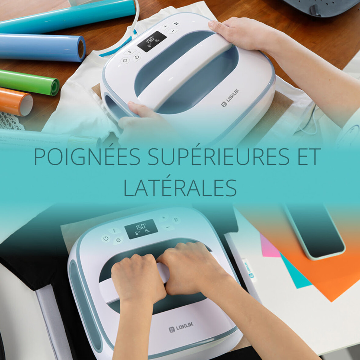 Presse à chaud LOKLiK Easy Heat Press - Bleu LOKLiK