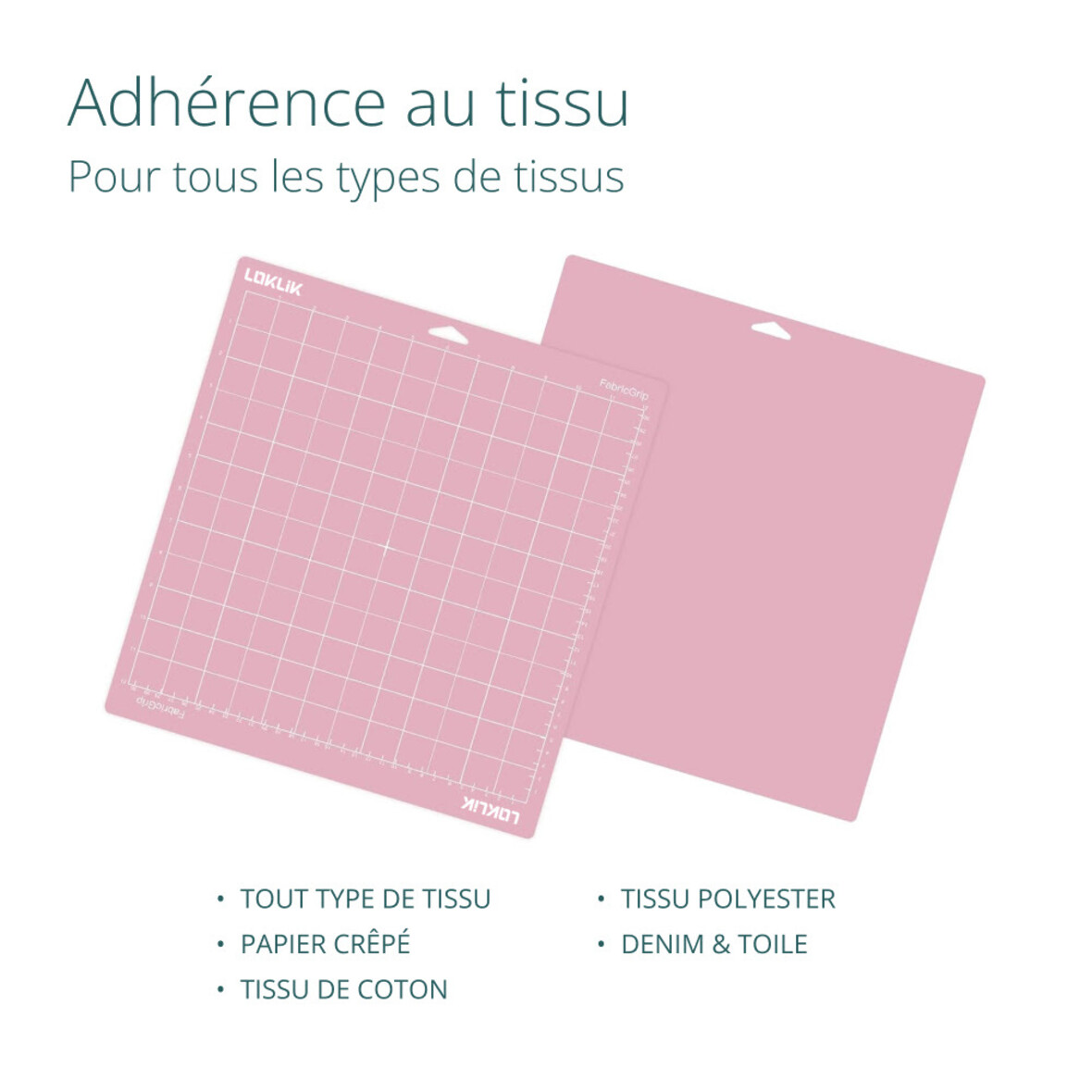 Tapis de découpe LOKLiK Lot de 3 - Rose Adhérence tissu