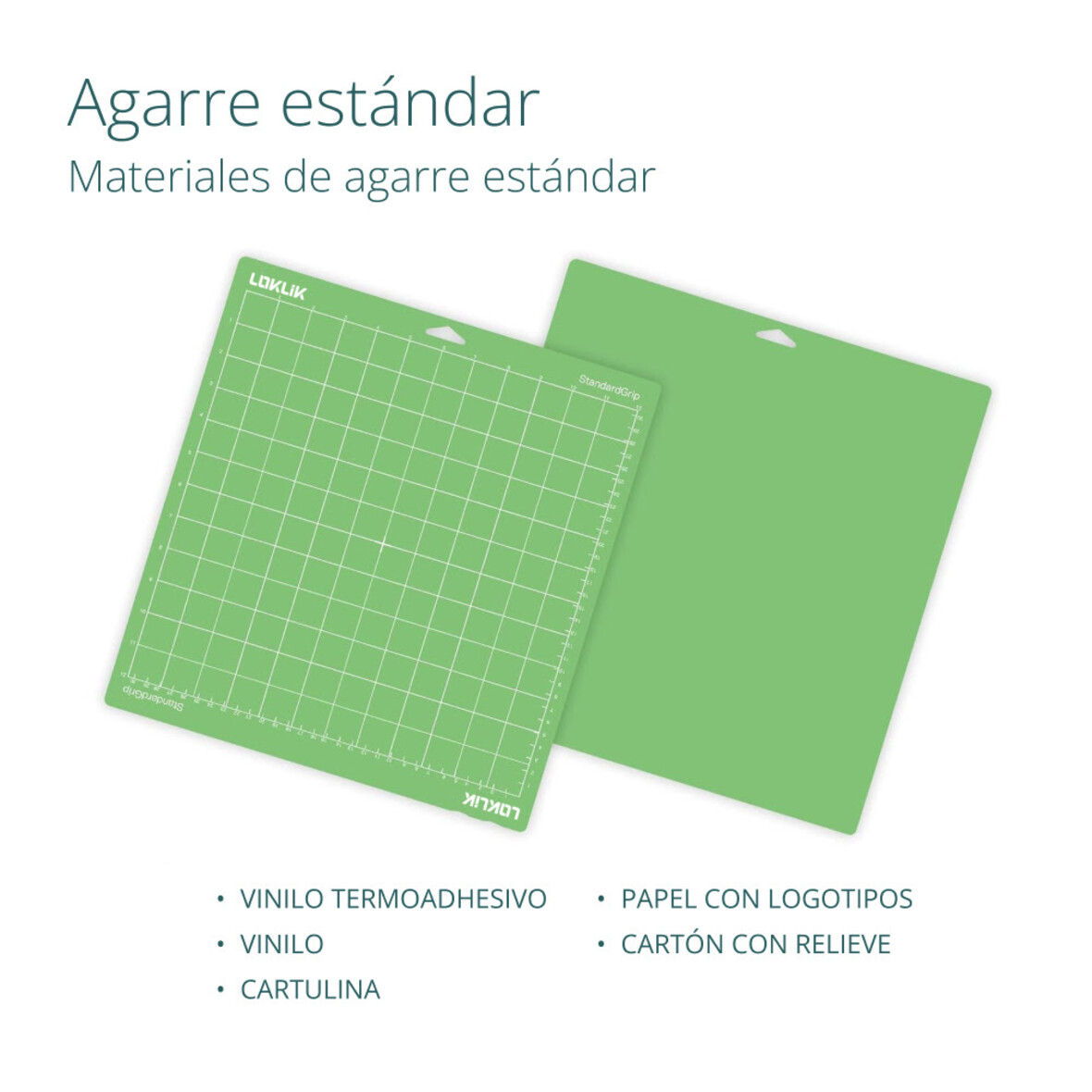LOKLiK Alfombrilla de corte Pack de 3 - Agarre estándar verde