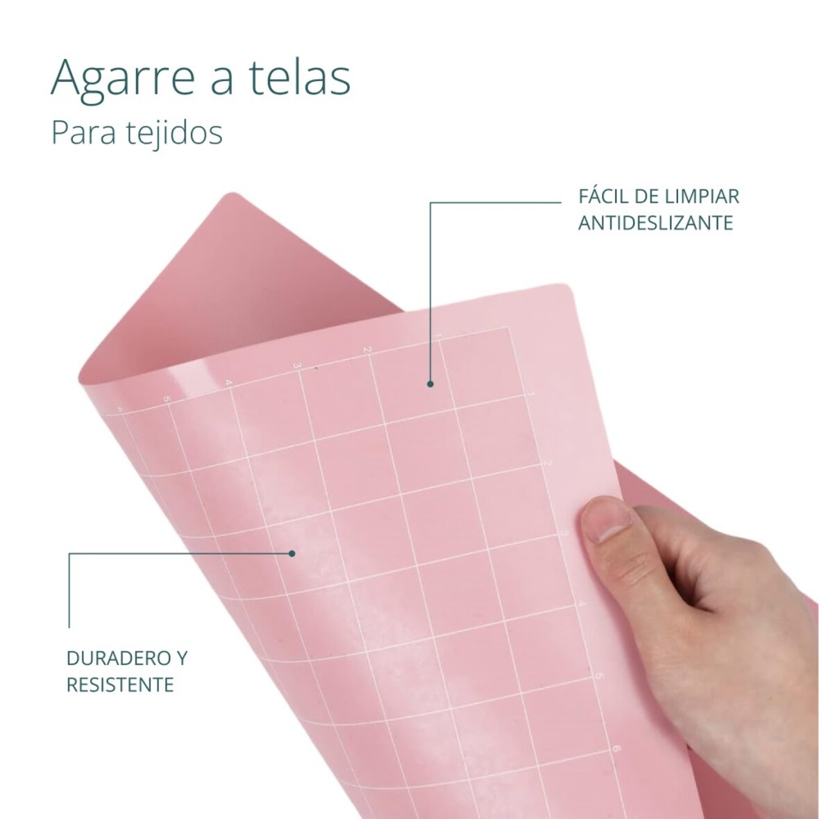 LOKLiK Alfombrilla de corte Pack de 3 - Agarre de tela rosa