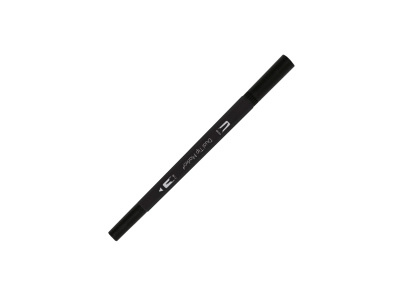 Dual tip brush pen with black ink